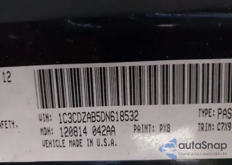 2013 Dodge Avenger Se from USA, damaged, VIN 1C3CDZAB5DN618532